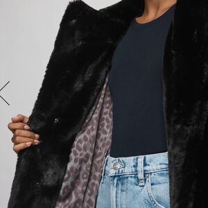 Splendid Black Faux Fur Coat